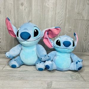 Disney stitch plush 2 stuffed animals 12 and 9 inches Lelo and stitch plush